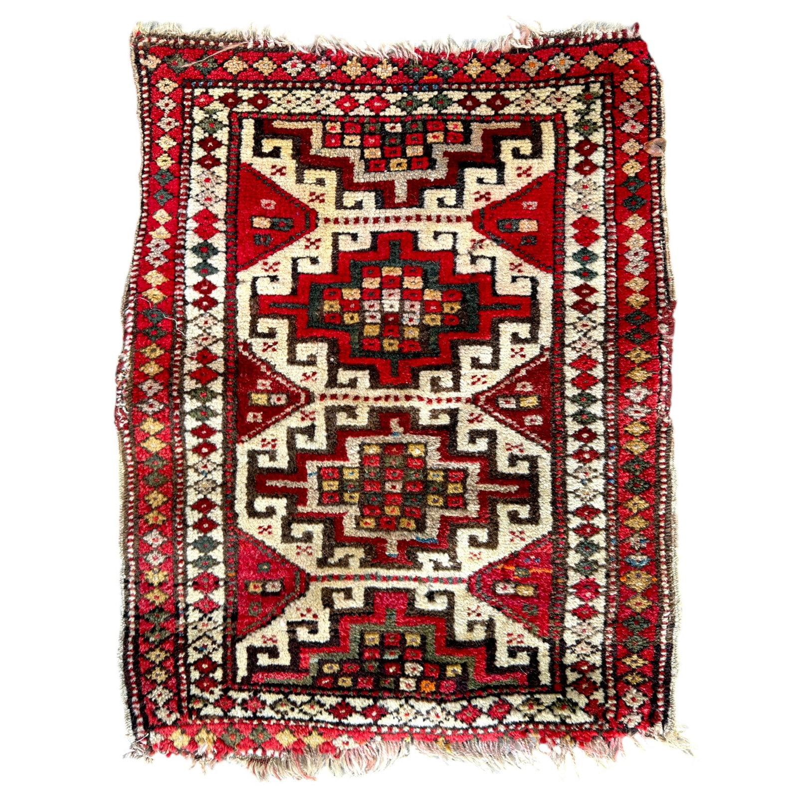 SEMI-ANTIQUE AZERBAIJANI ORIENTAL SCATTER RUG (1 of 8)