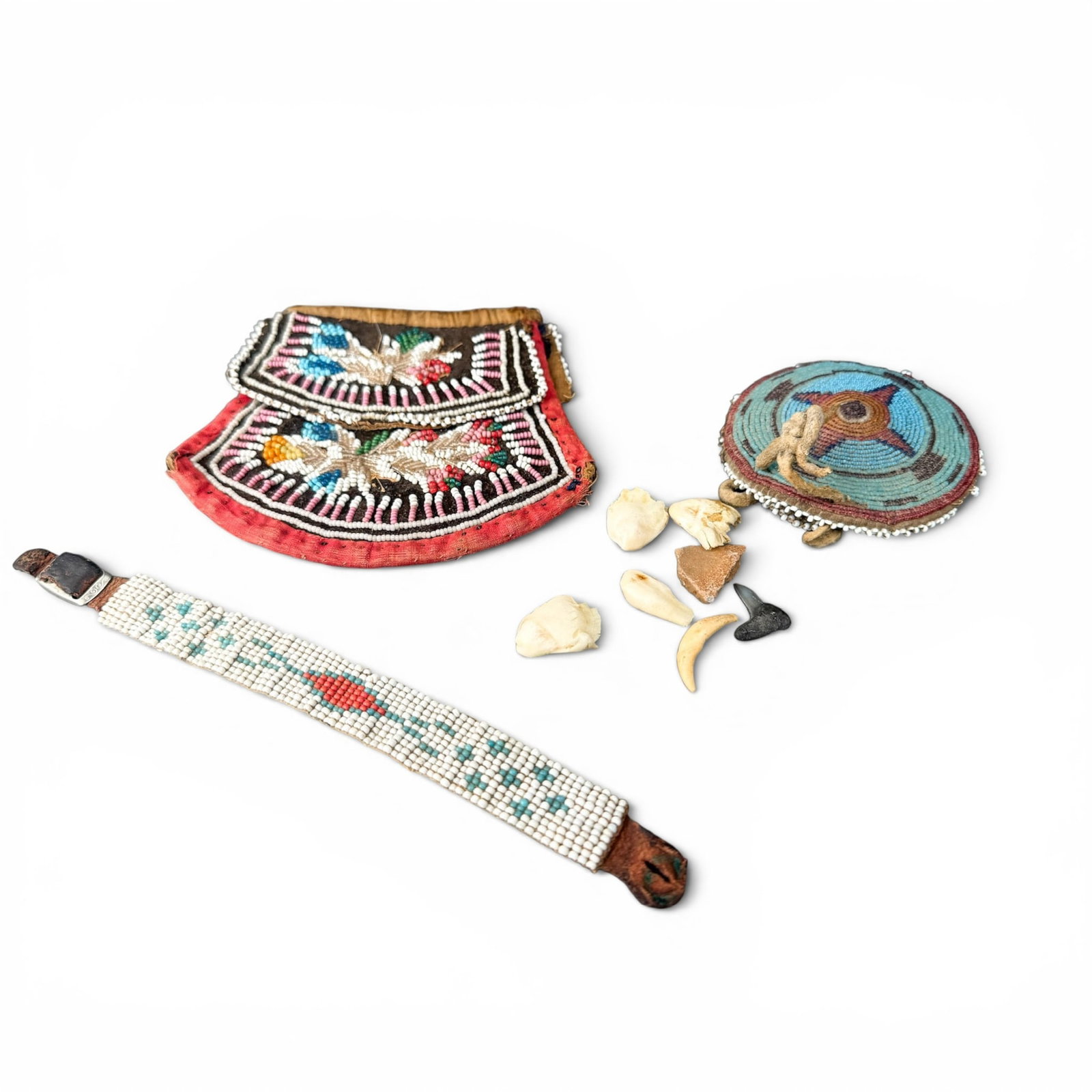 (3) NATIVE AMERICAN BEADED WARES etc (1 of 9)
