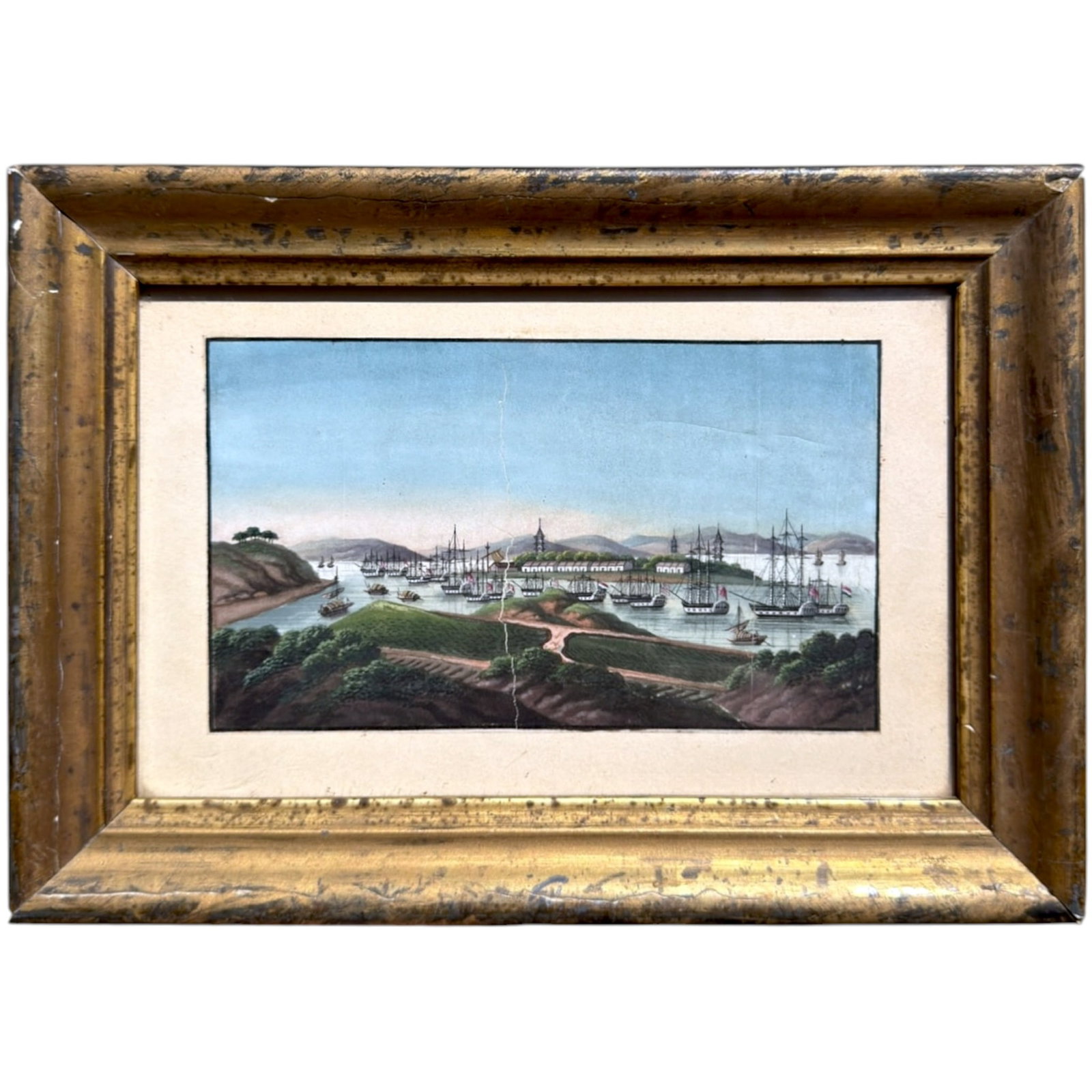 (19th c) CHINA TRADE – THE WHAMPOA ANCHORAGE (1 of 5)