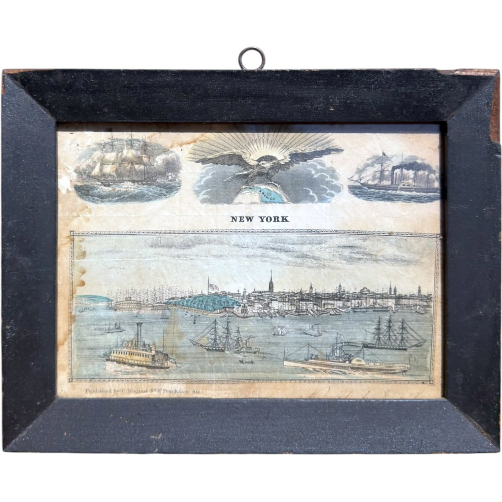 HARDER-TO-FIND VIEW of NEW YORK CITY by C. MAGNUS (1 of 6)