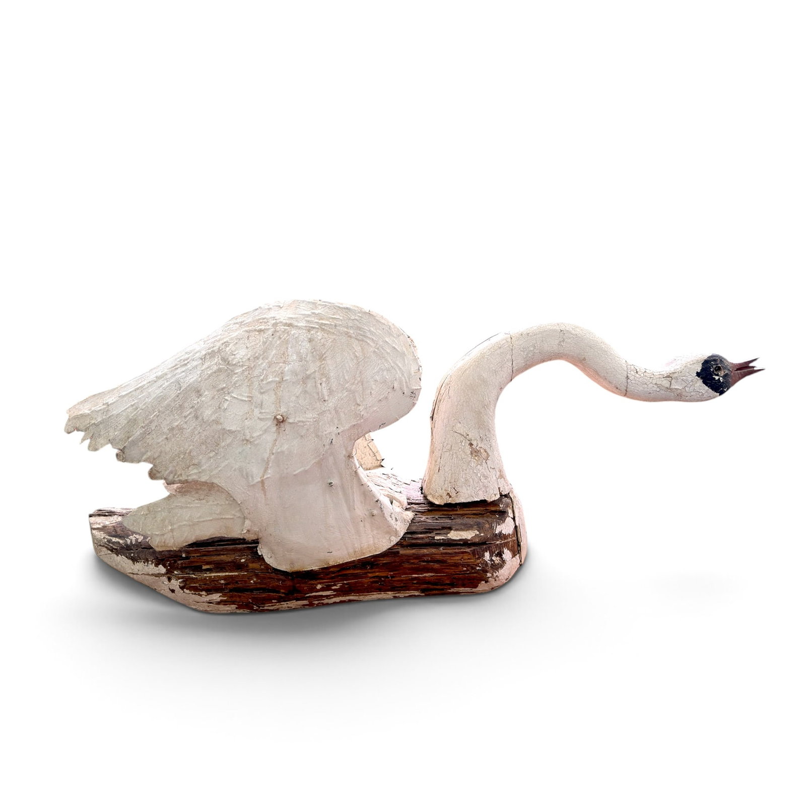 LARGE & WONDERFULLY GESTURED (19th c) FOLK ART SWAN (1 of 17)