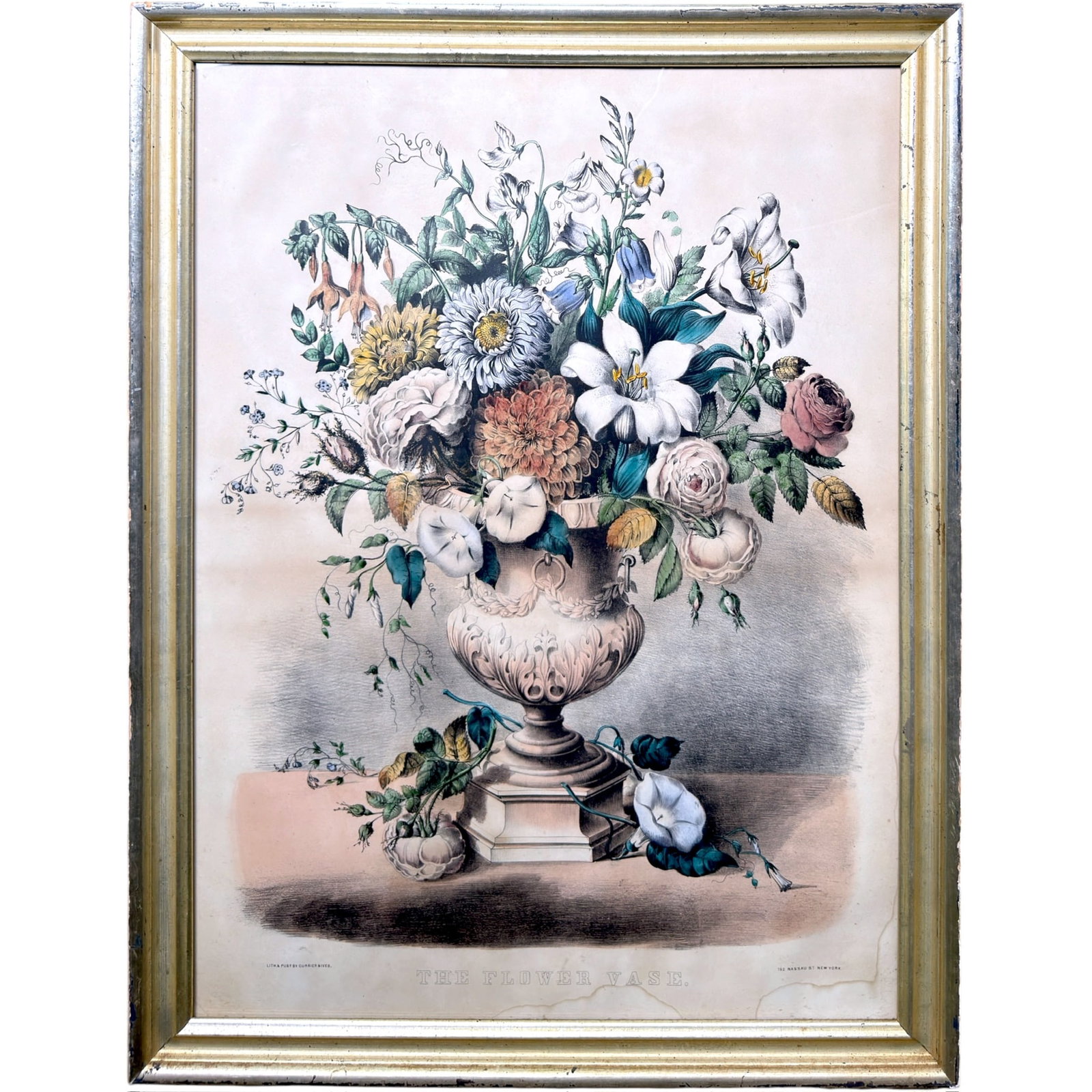 HAND COLORED & FRAMED - THE FLOWER VASE by Currier and Ives (1 of 14)