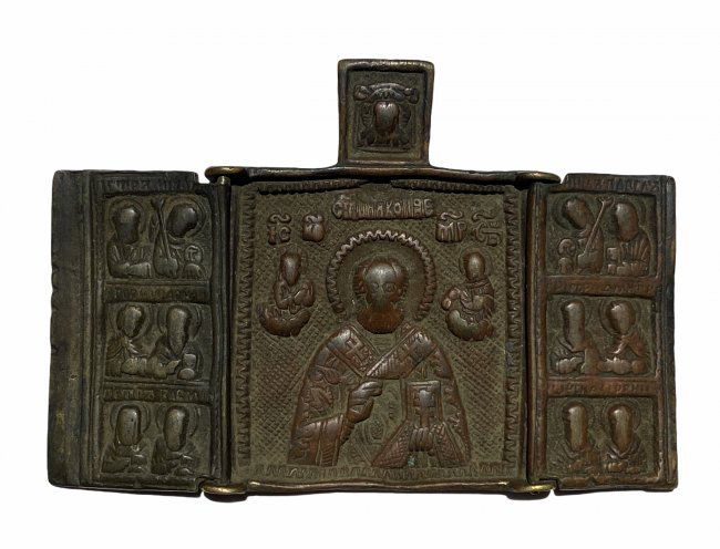 Antique Russian Orthodox bronze Icon (1 of 4)