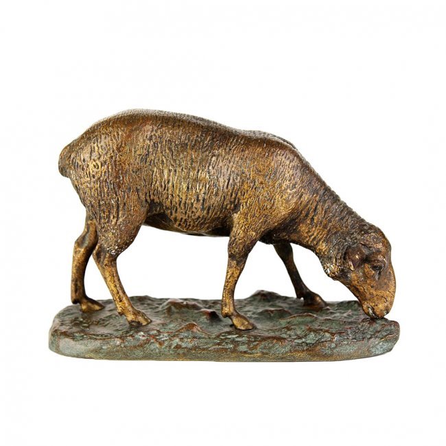 Antique E. Sienard bronze sculpture “Sheep” (1 of 4)