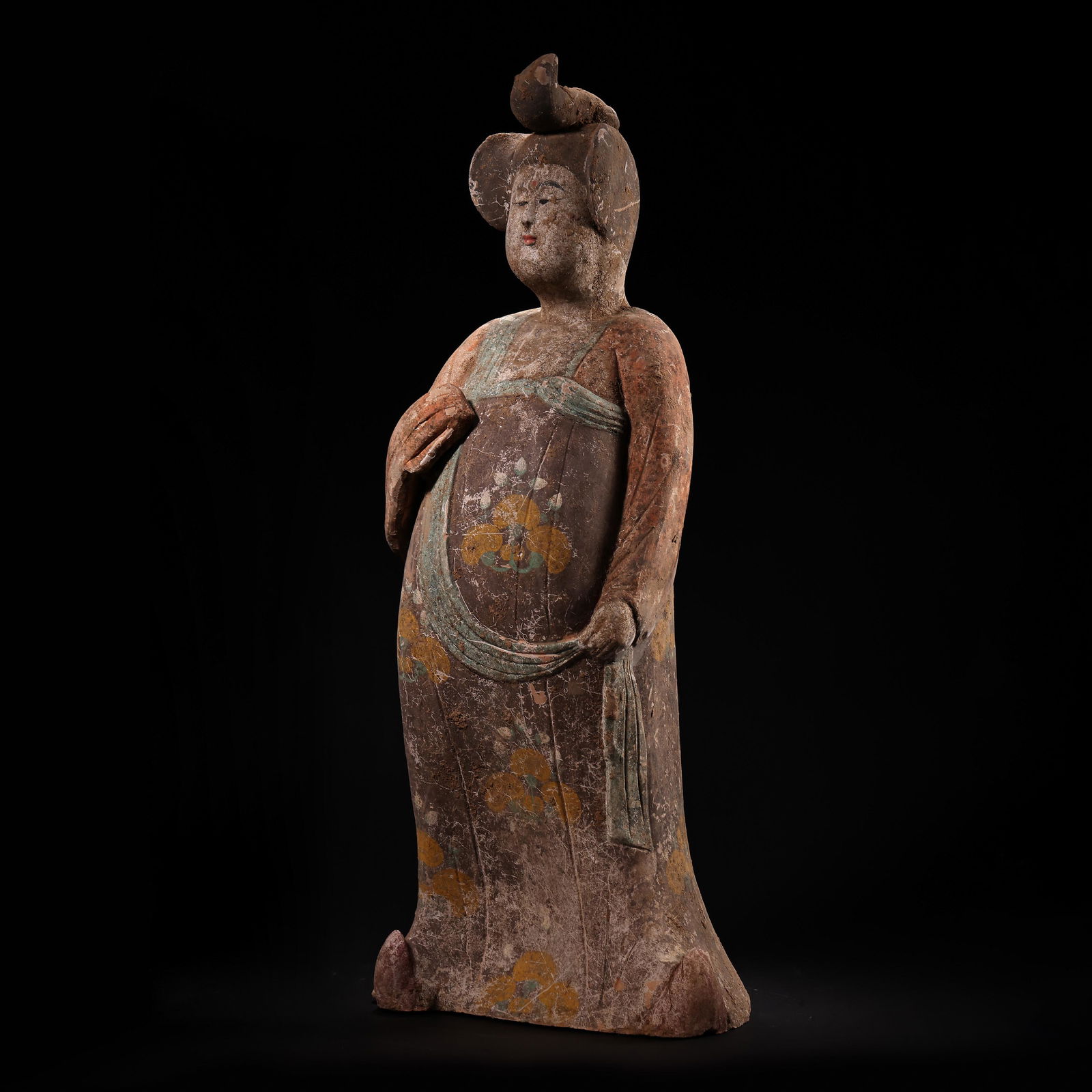 CHINESE POTTERY LADY FIGURE (1 of 9)
