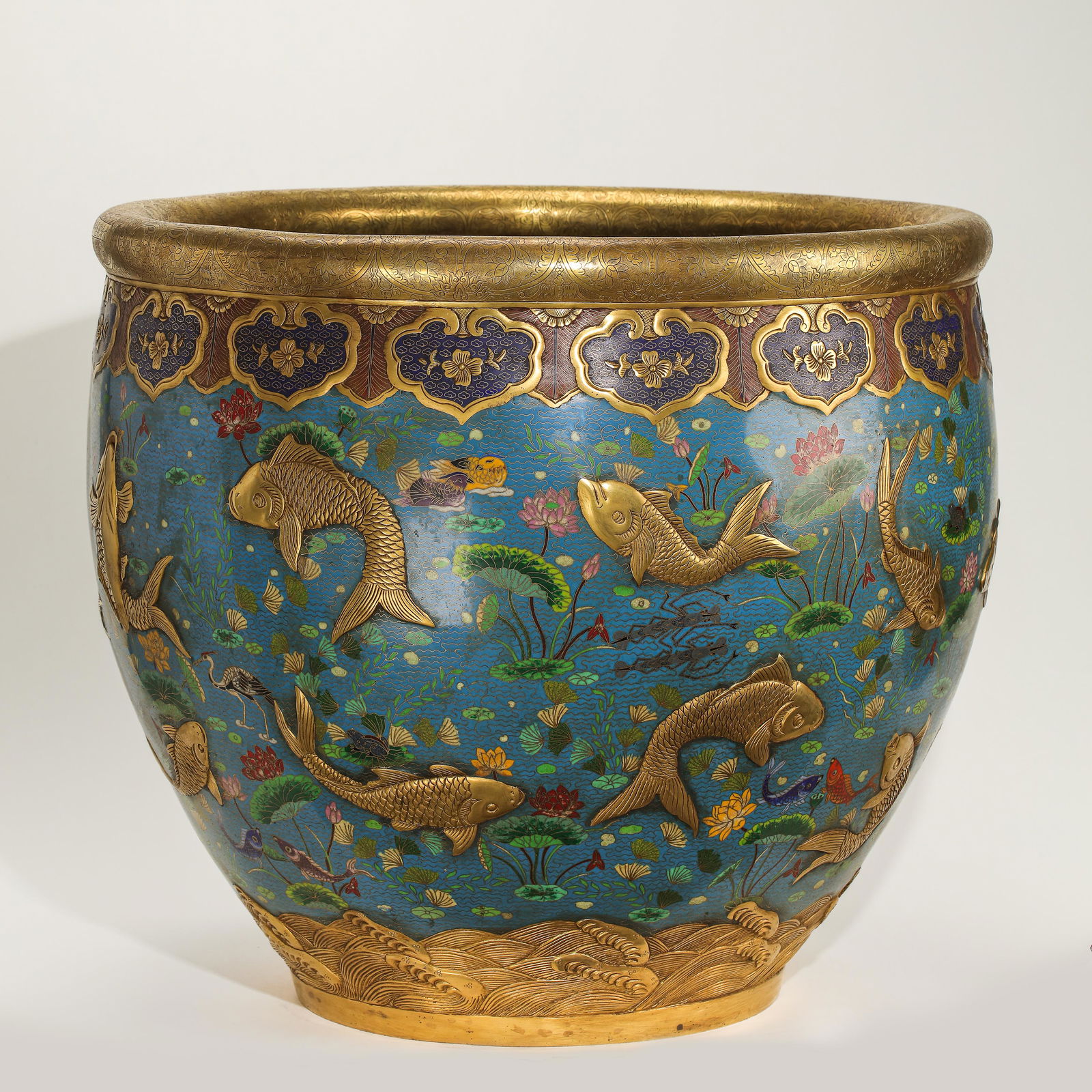 CHINESE QING DYNASTY CLOISONNE JAR (1 of 13)
