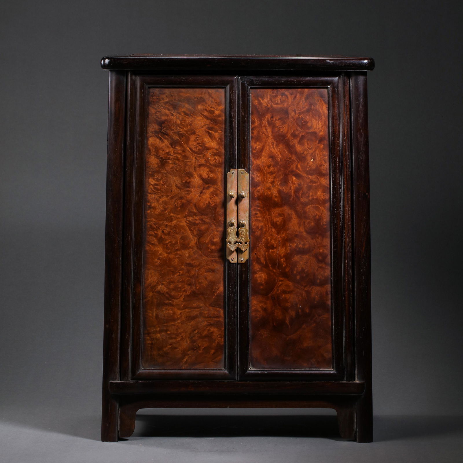 CHINESE REDWOOD INLAID WITH SHADOW WOOD CABINET (1 of 10)
