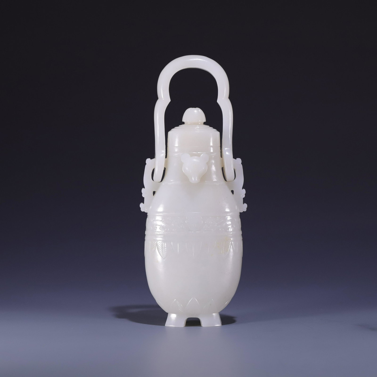 HETIAN JADE HANDLE FLASK, QING DYNASTY, CHINA (1 of 10)