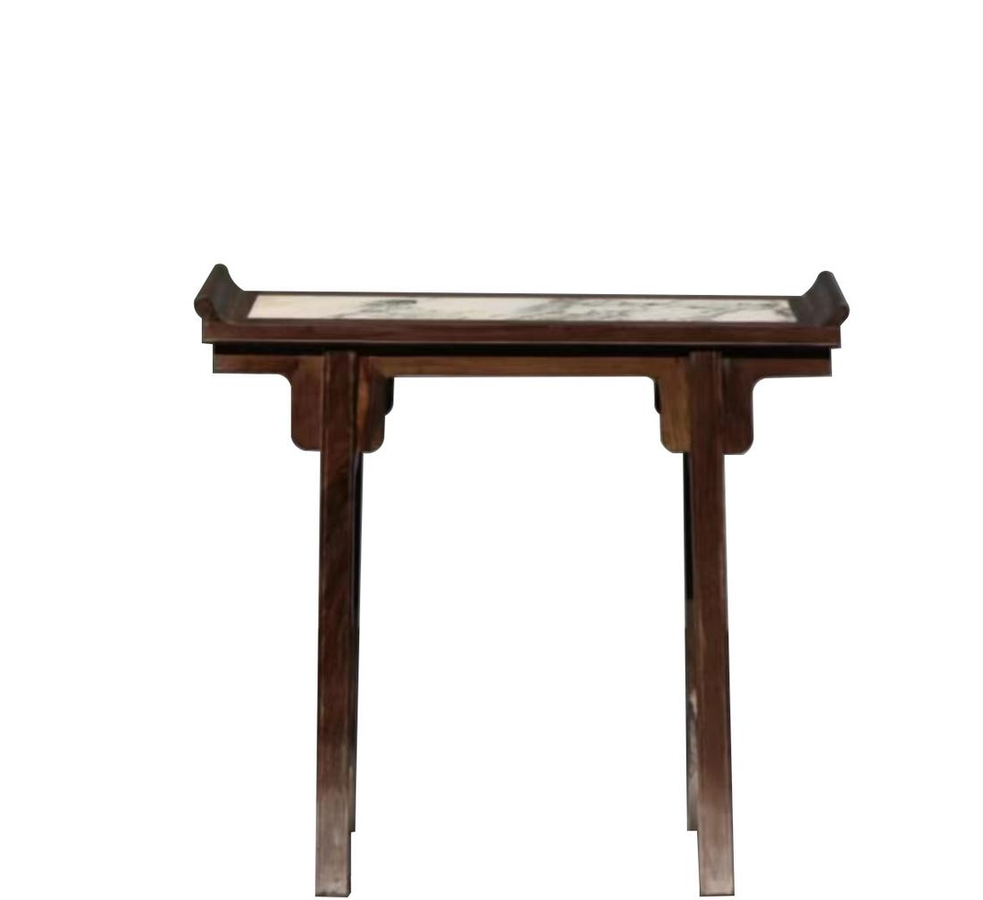 CHINESE QING DYNASTY ROSEWOOD INLAID MARBLE TABLE (1 of 8)