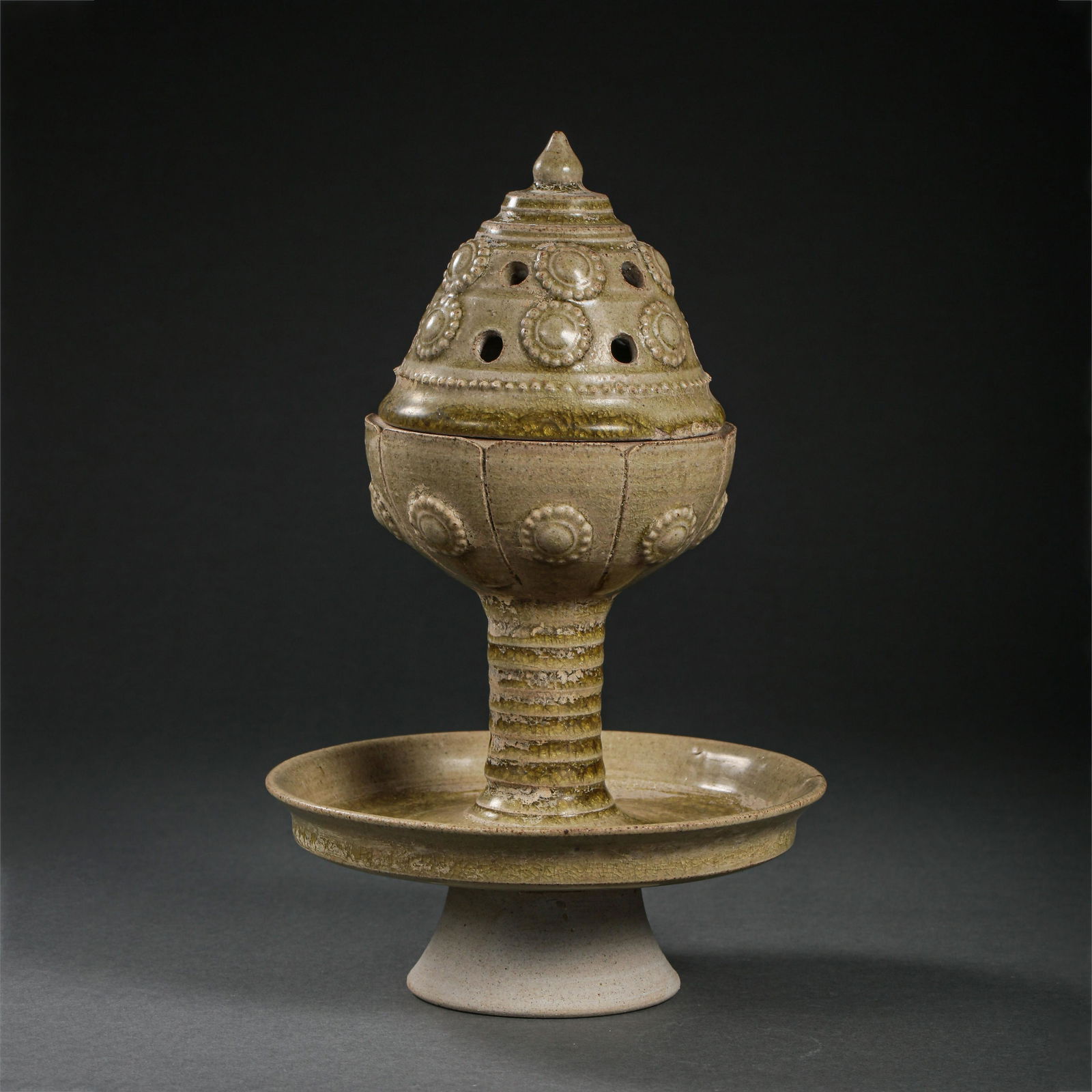 CHINESE SUI DYNASTY XIANGZHOU WARE BLUE GLAZE AROMATHERAPY FURNACE (1 of 9)