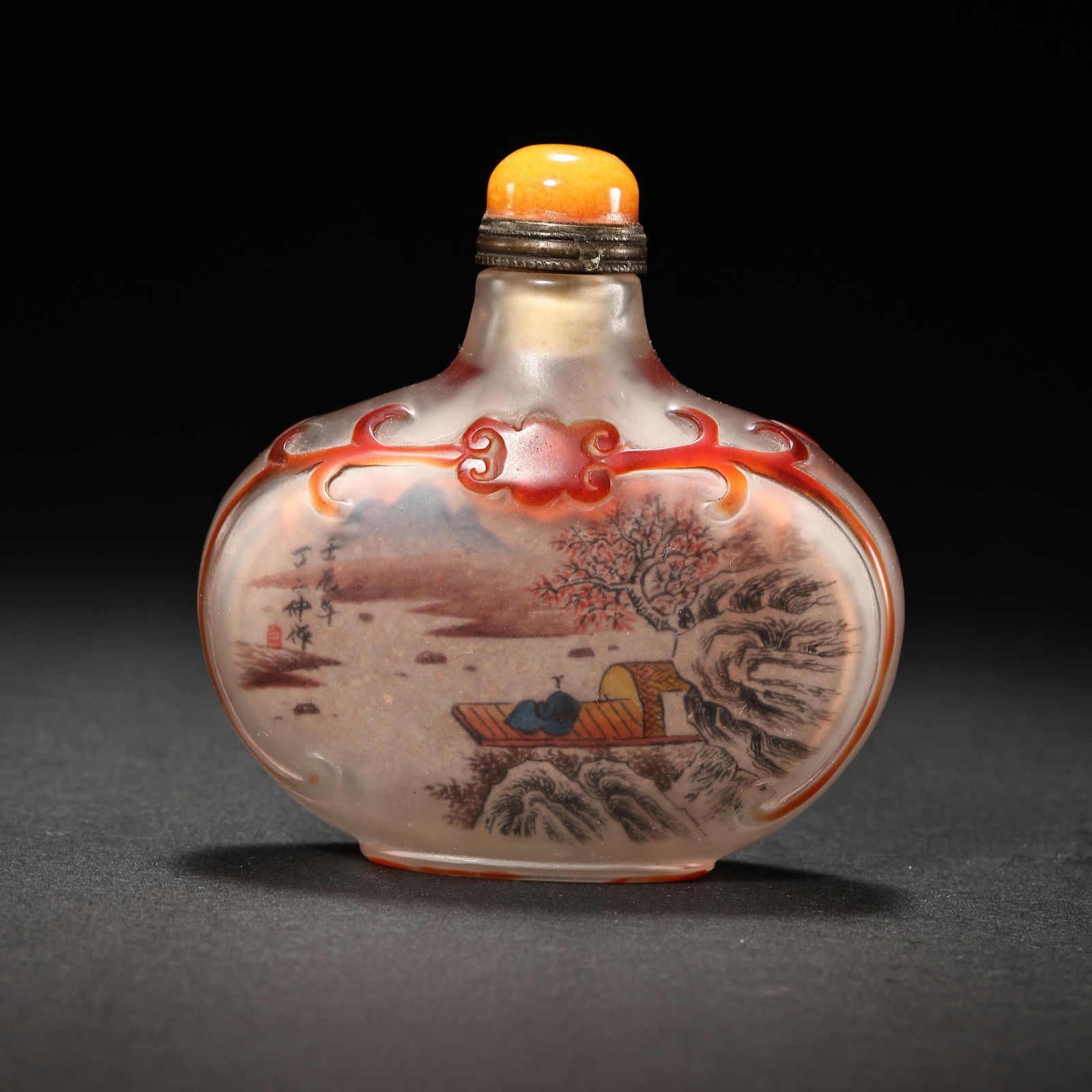 CHINESE QING DYNASTY GLASS SNUFF BOTTLE (1 of 9)