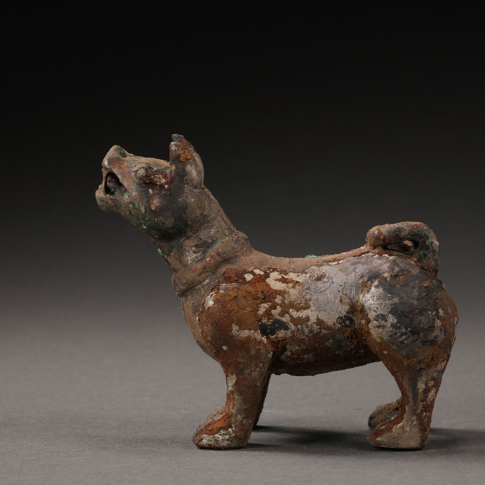 BRONZE BEAST,, WARRING STATES PERIOD OR HAN DYNASTIES (1 of 9)