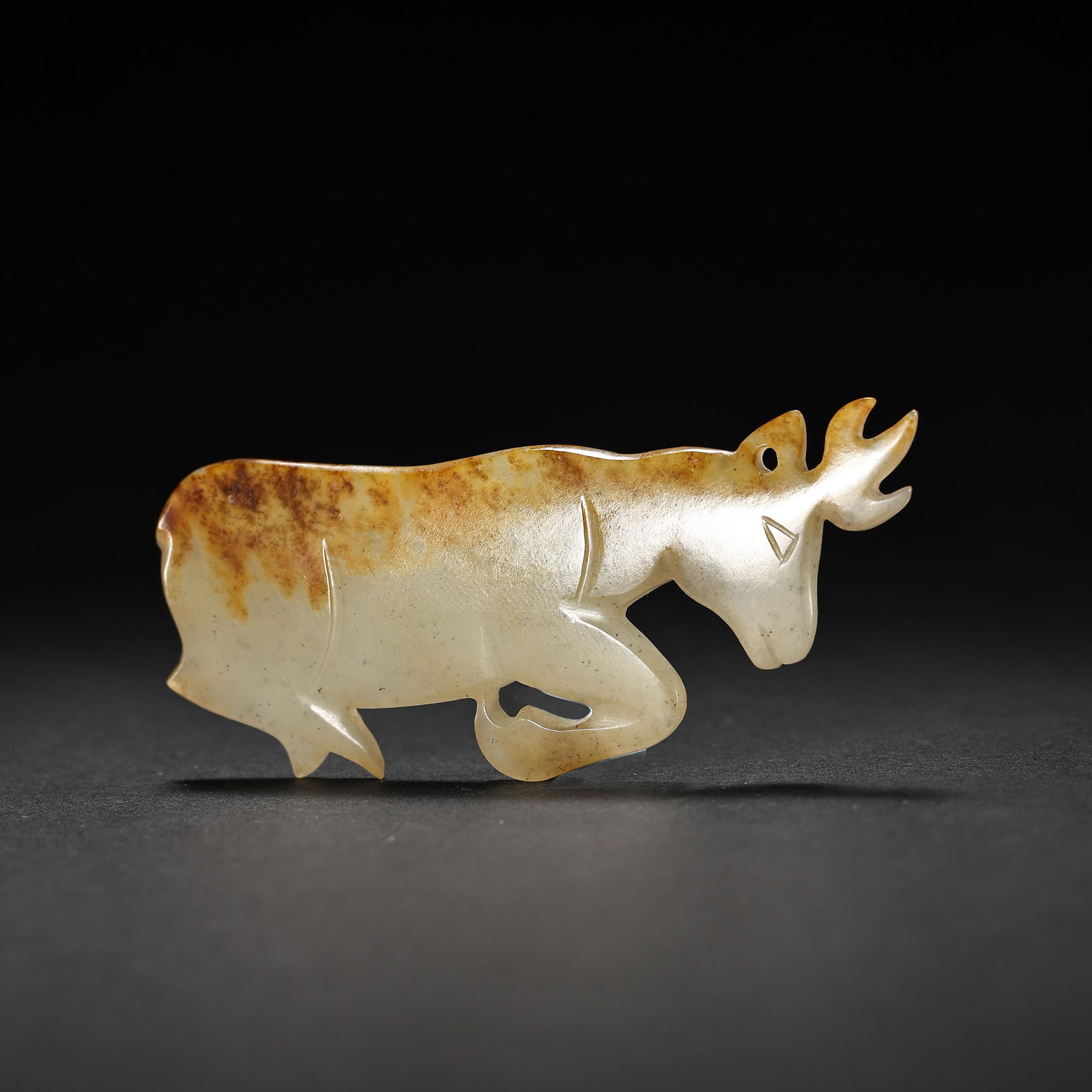 HETIAN JADE DEER, , WARRING STATES PERIOD OR HAN DYNASTIES (1 of 6)