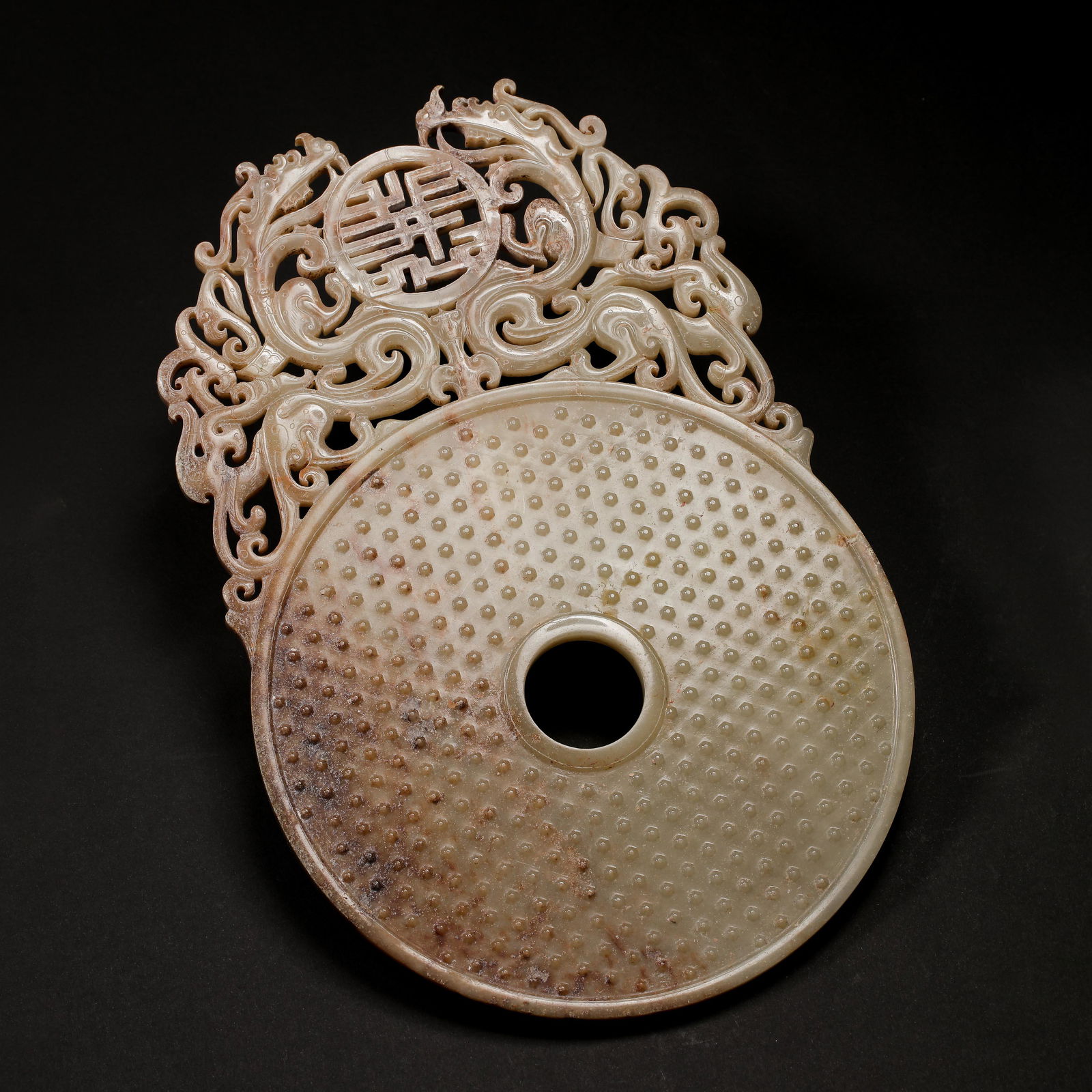 HETIAN JADE BI,,, WARRING STATES PERIOD OR HAN DYNASTIES (1 of 8)