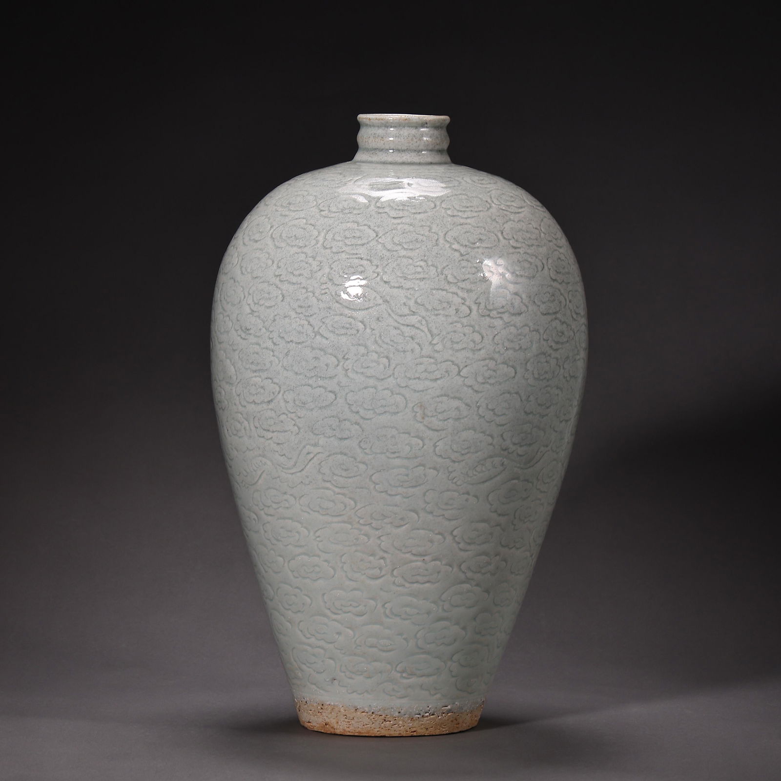 CHINESE SOUTHERN SONG DYNASTY HUTIAN WARE GREEN GLAZED FLORAL PATTERN PLUM BOTTLE (1 of 10)