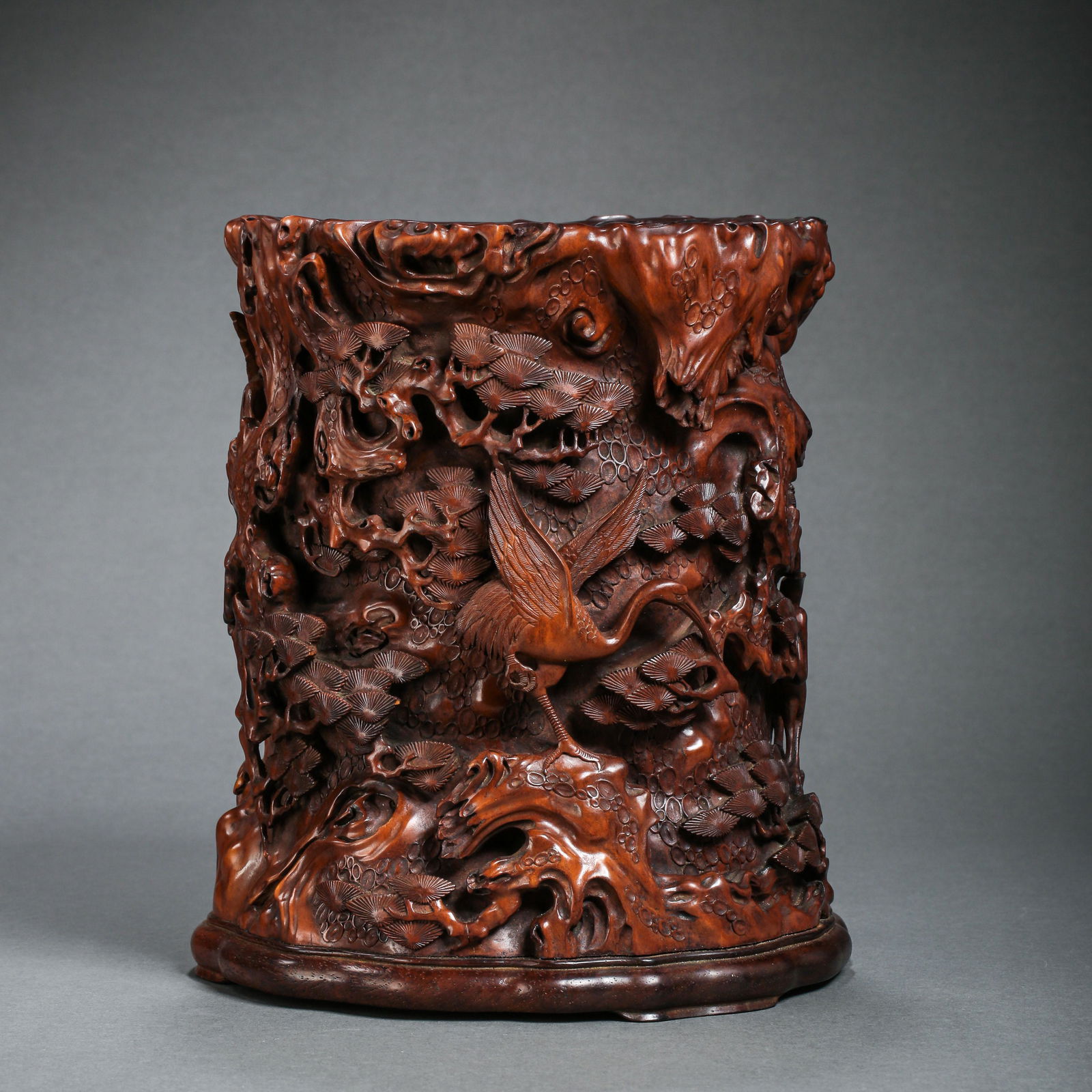 CHINESE QING DYNASTY PEN HOLDER (1 of 10)