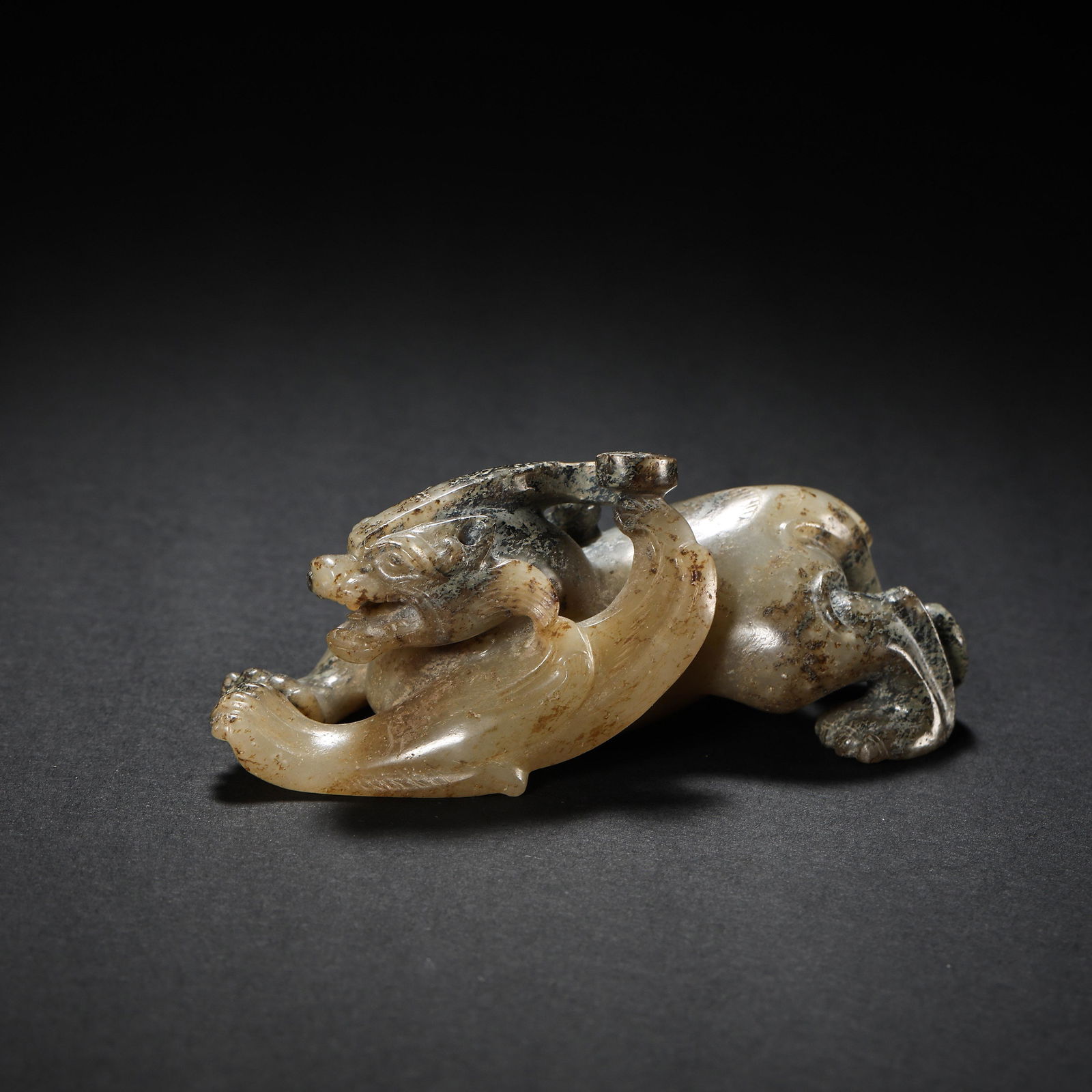 HETIAN JADE BEAST,  WARRING STATES PERIOD OR HAN DYNASTIES (1 of 12)