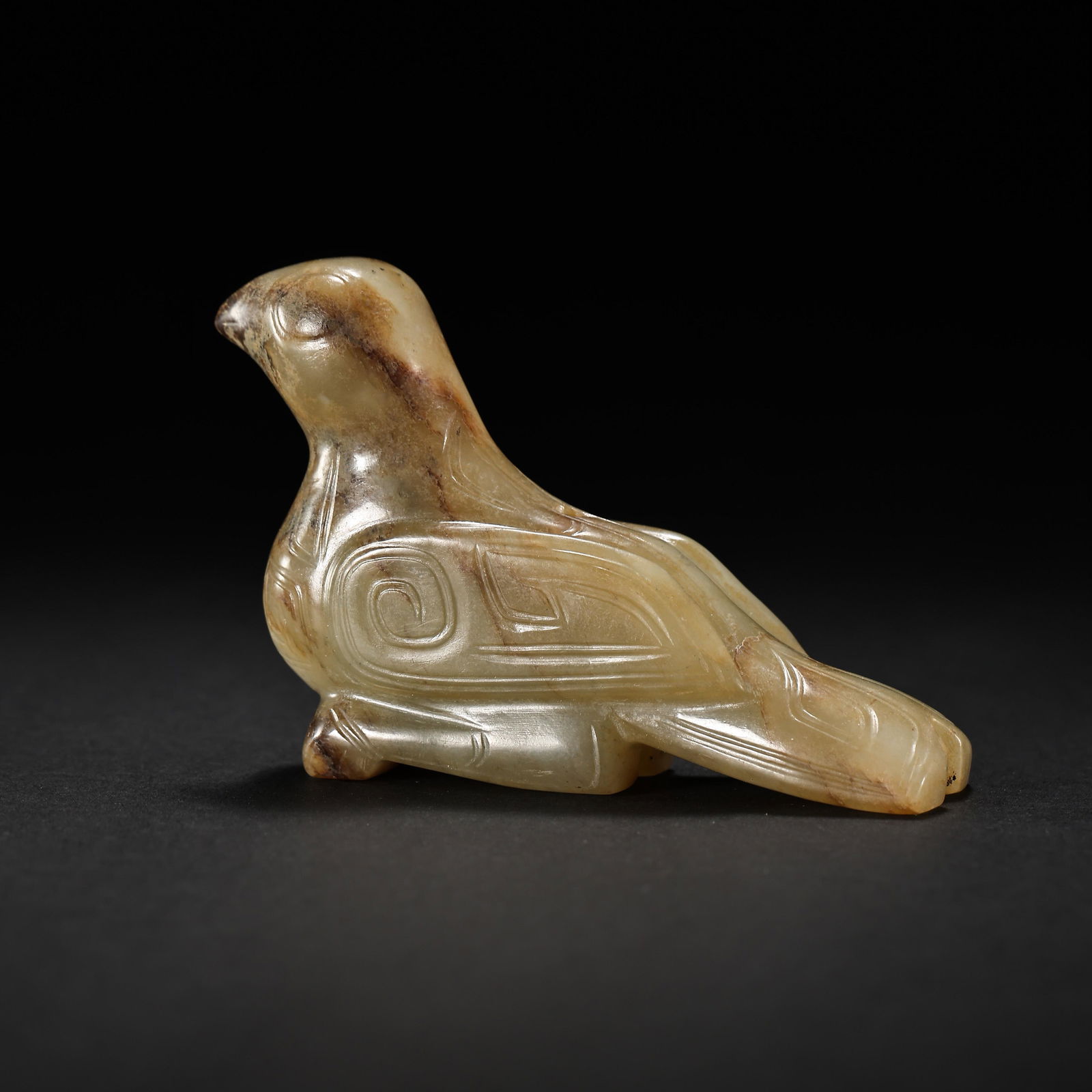 HETIAN JADE BIRD,, WARRING STATES PERIOD OR HAN DYNASTIES (1 of 9)