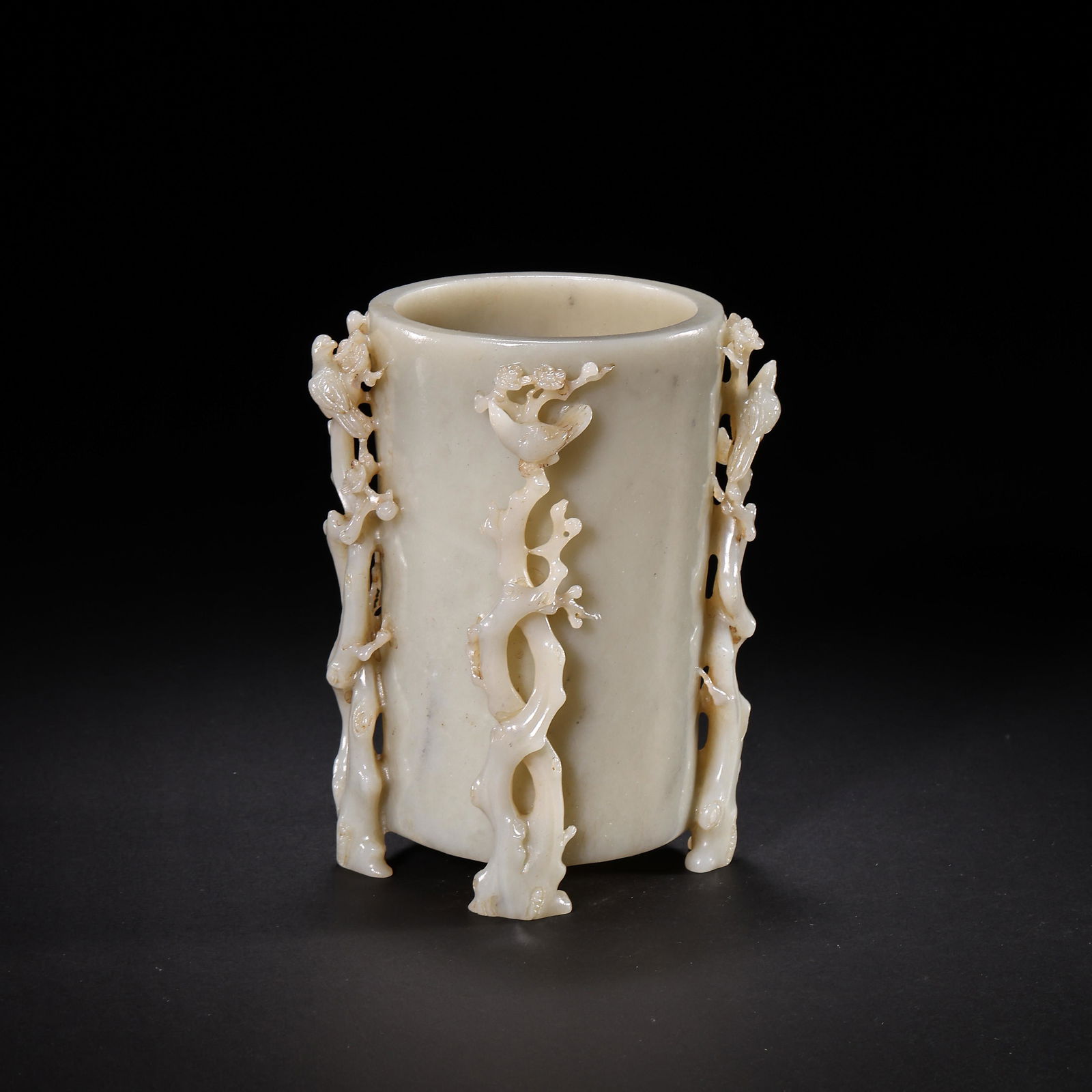 CHINESE QING DYNASTY HETIAN JADE PEN HOLDER (1 of 11)