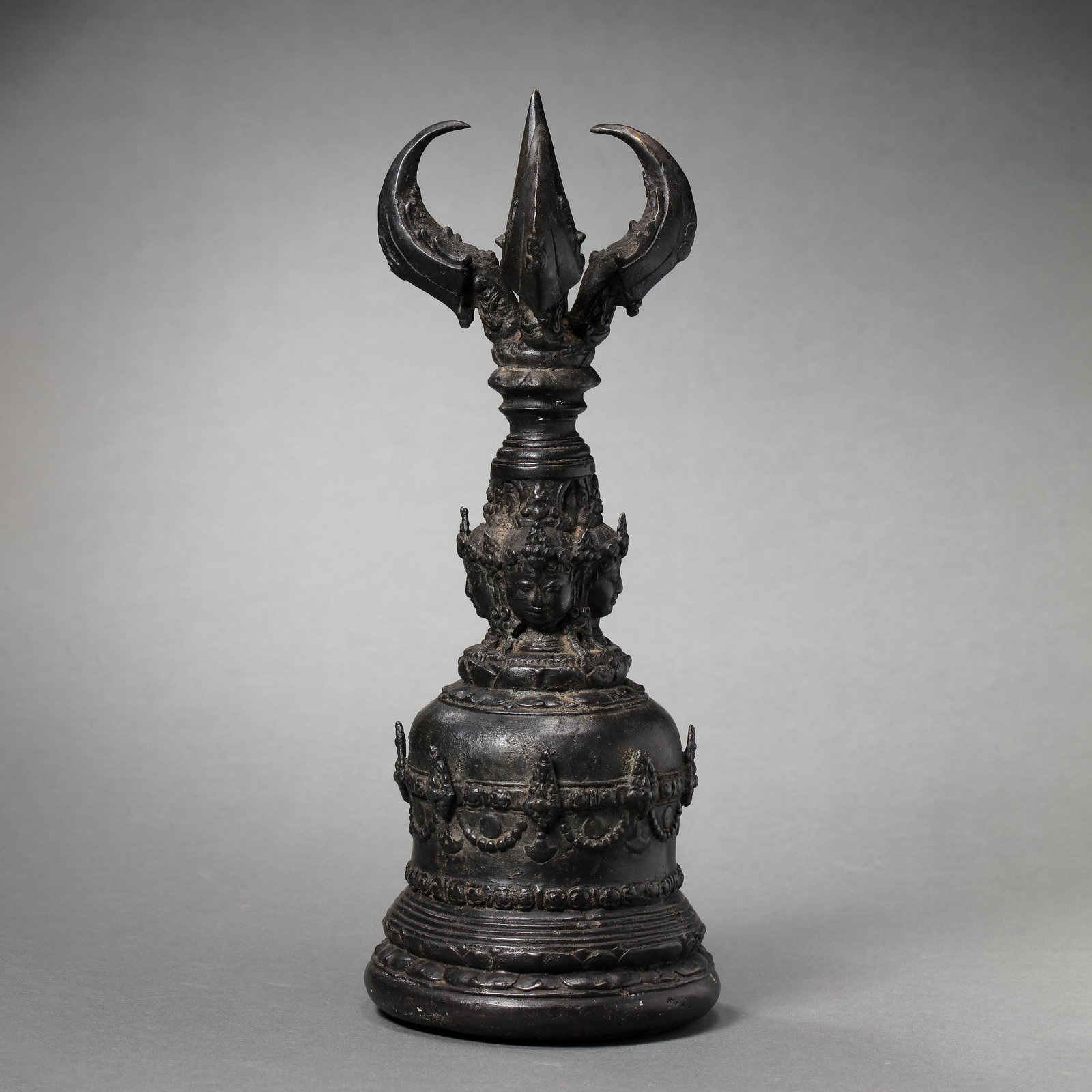 SOUTHWEST ASIAN BRONZE UTENSILS: SOUTHWEST ASIAN BRONZE UTENSILS ; H. 30 cm. W. 9.5 cm. Weight 1827 gram.