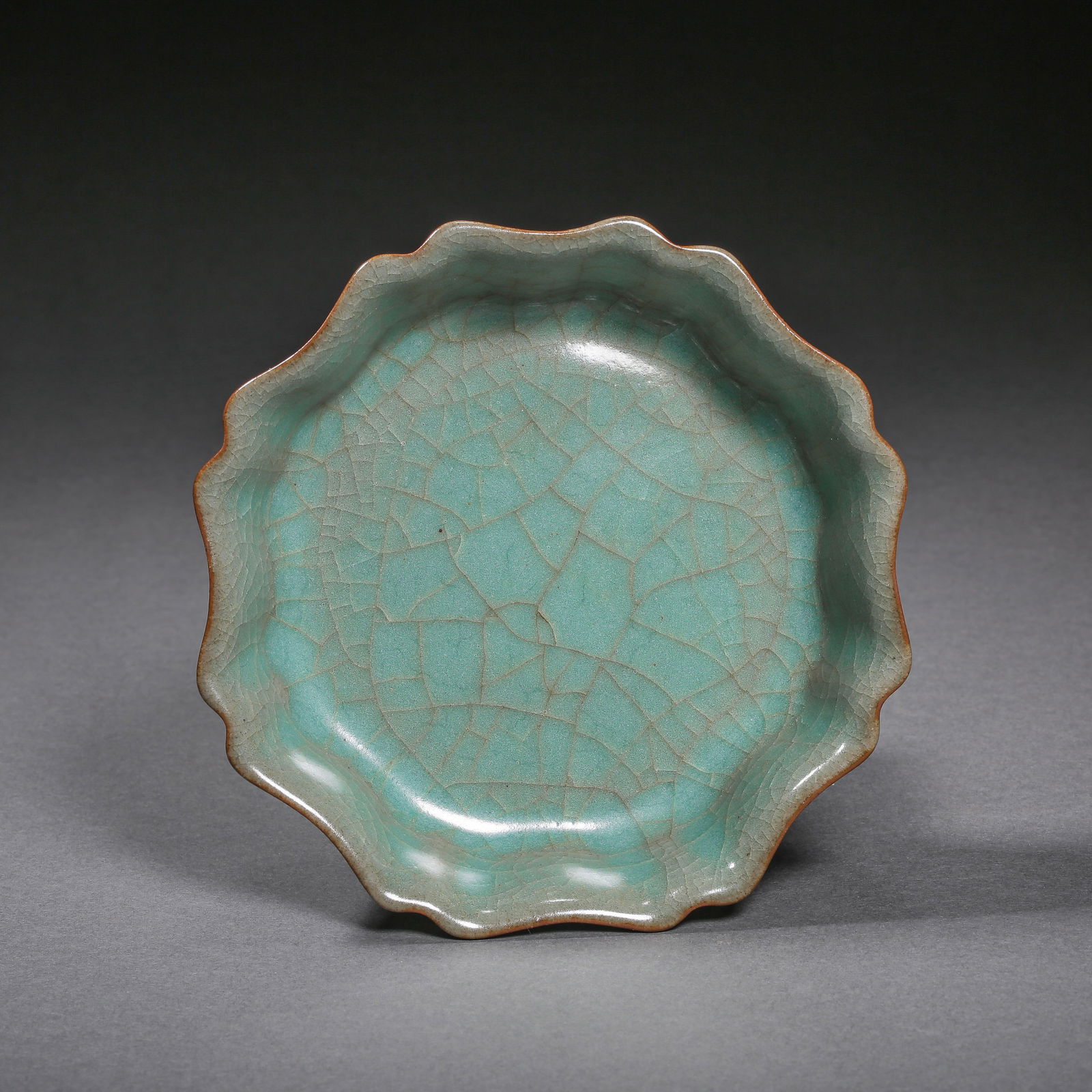chinese Song Dynasty Ru ware celadon flower mouth wash (1 of 7)