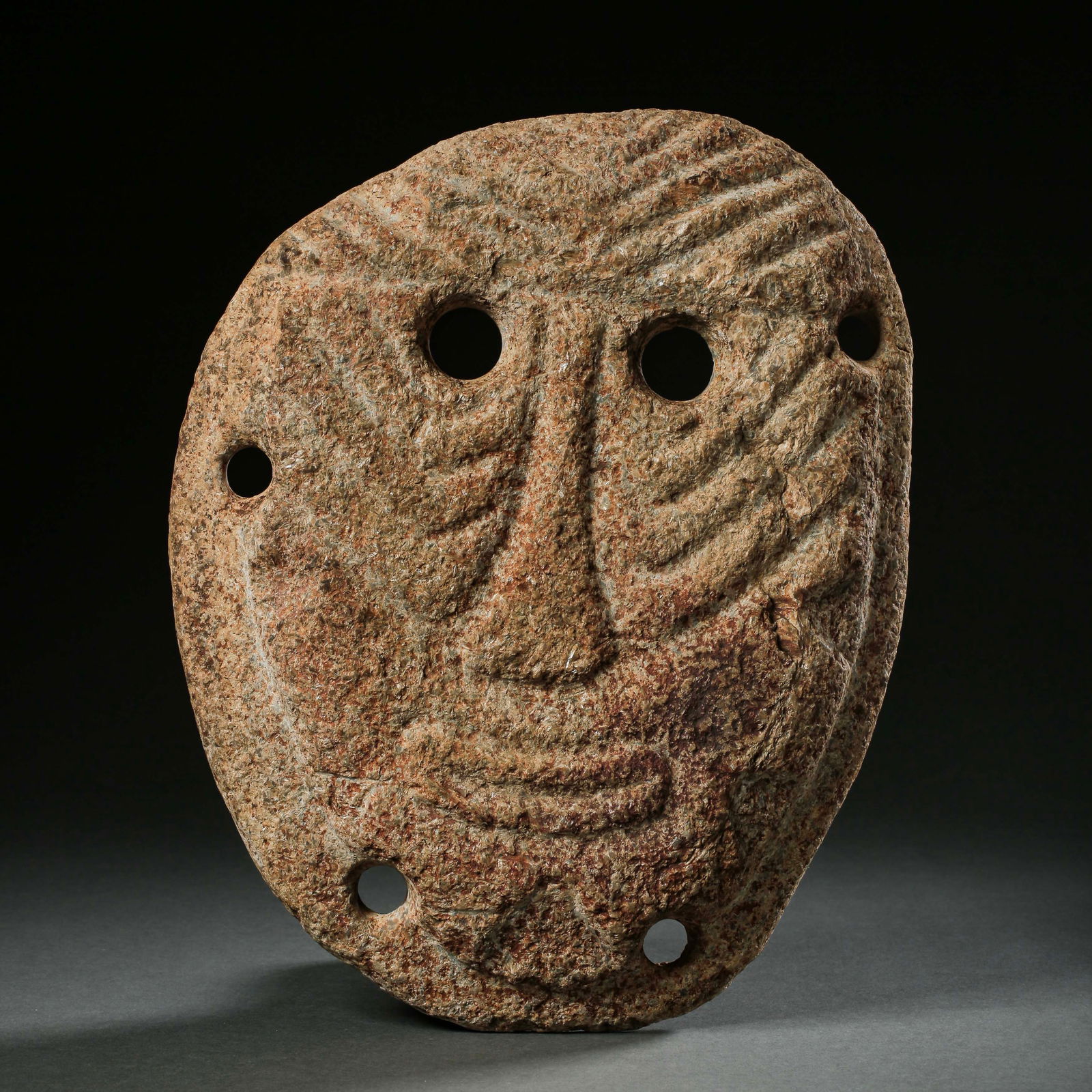 China Neolithic stone human-faced figure (1 of 6)