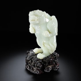 HETIAN WHITE JADE BEAST, QING DYNASTY, CHINA