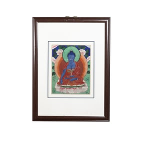 CHINESE QING DYNASTY BUDDHA PAINTING THANGKA