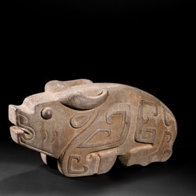 CHINESE SHANG DYNASTY STONE CATTLE