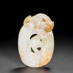 HAN DYNASTY CHINESE JADE DRAGON CHICKEN HEART
