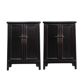 A PAIR OF RED SANDALWOOD CABINETS FROM THE QING DYNASTY