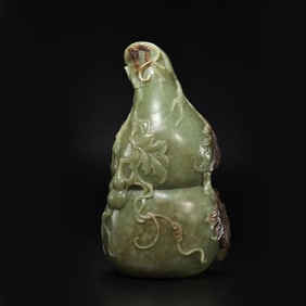 CHINESE QING DYNASTY HOTAN JADE BOTTLE GOURD