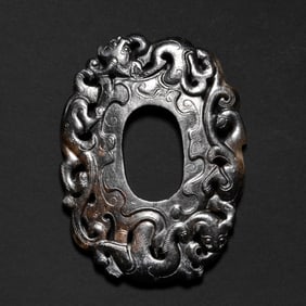 CHINESE HAN DYNASTY JADE CHICKEN HEART