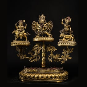 CHINESE MING DYNASTY BRONZE GILT BUDDHA
