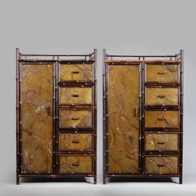 A PAIR OF CHINESE QING DYNASTY WOODEN CABINETS