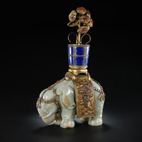 CHINESE QING DYNASTY HETIAN JADE PEACE IMAGE