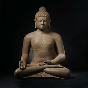 2ND CENTURY BC, GANDHARA STONE BUDDHA SITTING