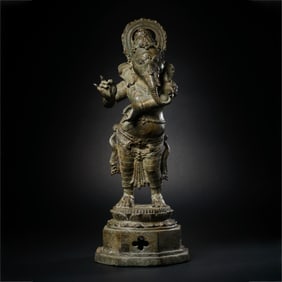 WEST ASIA BRONZE BUDDHA STANDING STATUE