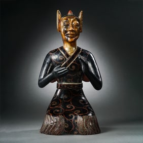 CHINESE HAN DYNASTY JADE KNEELING PEOPLE