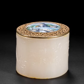 CHINESE QING DYNASTY HOTAN WHITE JADE FINGER BOX