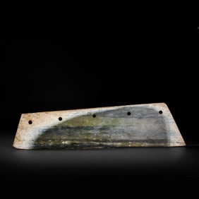 JADE AXE OF QIJIA CULTURE, NEOLITHIC PERIOD, CHINA