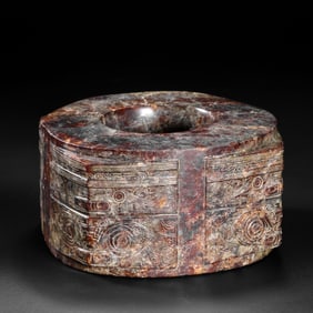JADE CONG, LIANGZHU CULTURE, NEOLITHIC PERIOD, CHINA