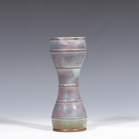 SKY BLUE GLAZE HANGING RED DRUM OF JUN WARE IN NORTHERN SONG DYNASTY, CHINA