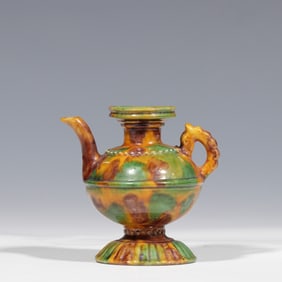 THREE-COLOR CHINESE TEAPOT, TANG DYNASTY
