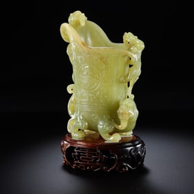 CHINESE QING DYNASTY HOTAN TOPAZ GONG