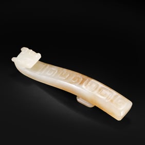 CHINESE HAN DYNASTY JADE DRAGON WITH HOOK