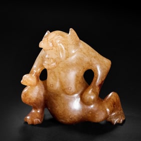 CHINESE JADE BEAR, HAN DYNASTY