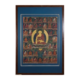 CHINESE QING DYNASTY BUDDHA PAINTING THANGKA