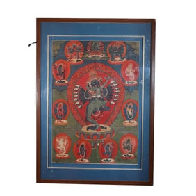 CHINESE QING DYNASTY BUDDHA PAINTING THANGKA