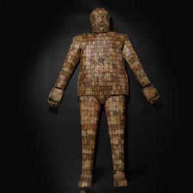 CHINESE WARRING STATES PERIOD GOLDEN JADE CLOTHING